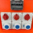 Syntax MK2N Three Phase 5P 32A Portable Distribution Box PE Material Fitted With 16A Switched Mechanical Interlocks