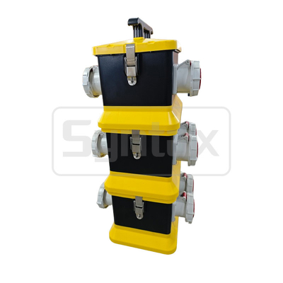 Syntax MZ12 PC Portable Distribution Box 4P 63A With 2m H07RN-F 5x10 Extension Cable Outdoors 308*238*277mm