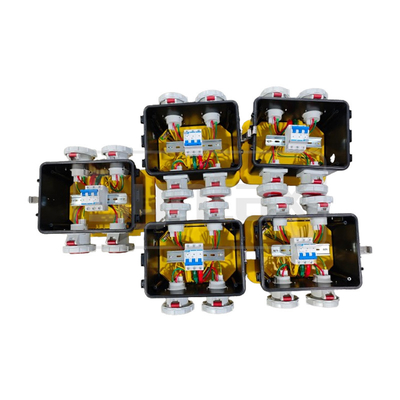 Syntax MZ12 PC Portable Distribution Box 4P 63A With 2m H07RN-F 5x10 Extension Cable Outdoors 308*238*277mm