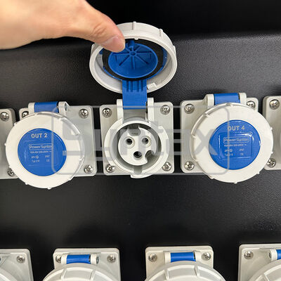 Syntax MD4 Three Phase 63AMP IP67 Waterproof HDPE Portable Power Distribution Board For FIFA Sporting Events In Qatar 630x430x900mm