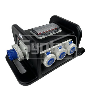 Syntax MS8 Single Phase 32A HDPE Portable Distribution Box IP67 With Hanging Hook 490x290x255mm