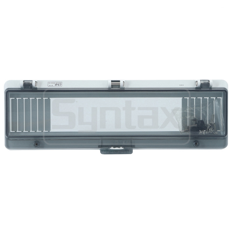 Syntax AW16 PC IP67 Waterproof Hinged Window 16 Modules With Knurled Screws 304*101*28mm