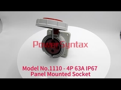 Model nr 1110 — 4P 63A IP67 Gniazdo do montażu na panelu