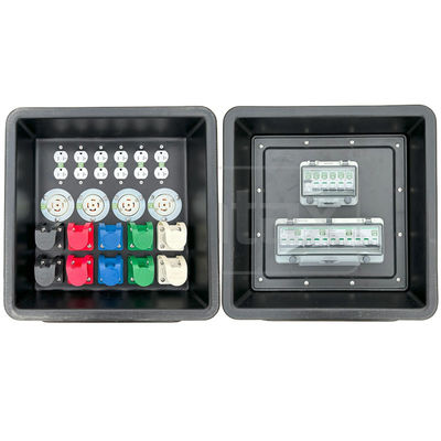 Syntax MD1 Trzyfazowa 400A HDPE Przenośna Skrzynka dystrybucyjna IP67 Z UL wymienione gniazdka Nema 430x380x460mm