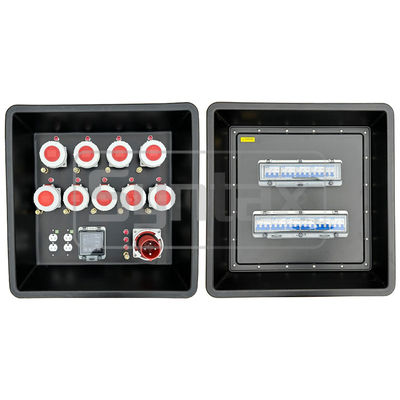 Syntax MD3 4P 63A Trzyfazowe Przenośne Płyty Dystrybucyjne HDPE IP67 Z Przerywaczami dla mocy zdarzenia 630x430x680mm