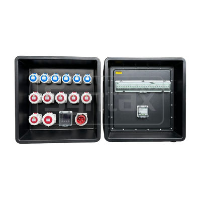 Rozdzielnice zasilania Syntax MD3 5P 32A 400V 3-fazowe HDPE IP67 z wyłącznikami Schneider do zasilania eventowego 630x430x680mm