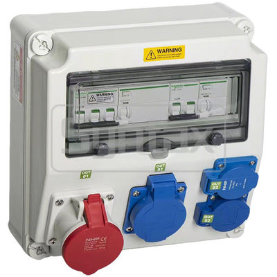 Syntax CX2 ścienna skrzynka dystrybucyjna 32AMP Trzy fazy Cztery drut z RCBOs Schneider 280 * 280 * 155mm