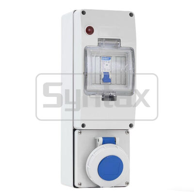 Syntax UBM316 IP66 wodoodporny układ z 16A 3P 220V i kontaktami miedzianymi pokrytymi niklem